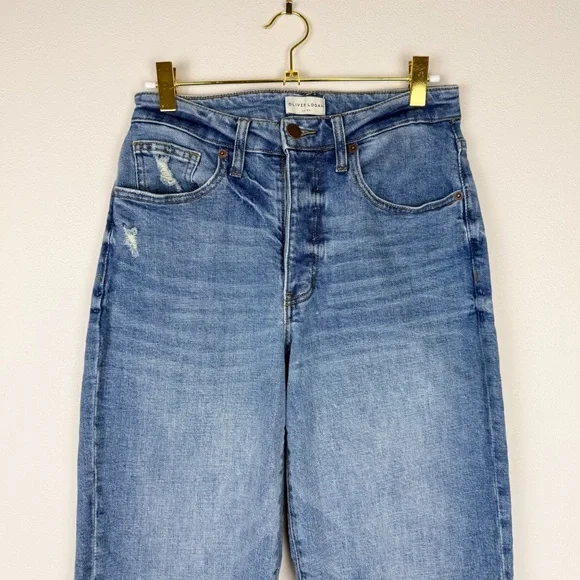 Oliver Logan Mulberry Straight Leg High Rise Relaxed Jeans Size 26 - Picture 5 of 16